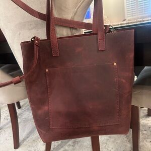 Portland Leather Crossbody Tote